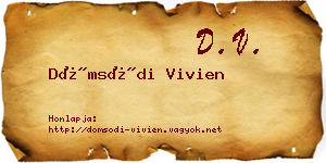 Dömsödi Vivien névjegykártya